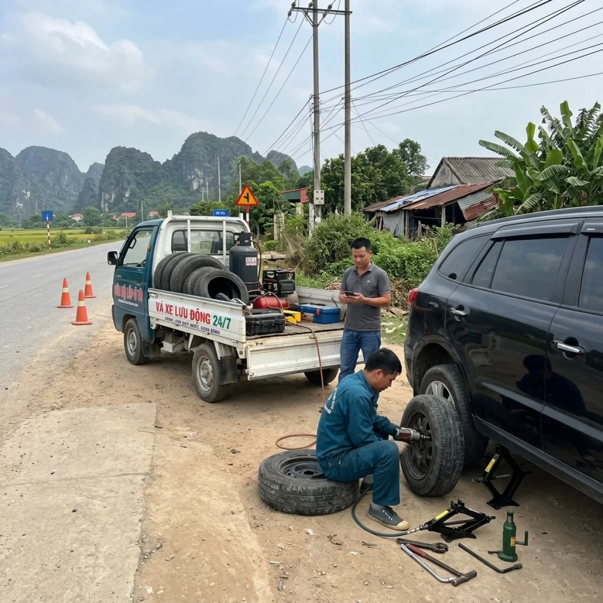 Cương Làm Lốp Lưu Động