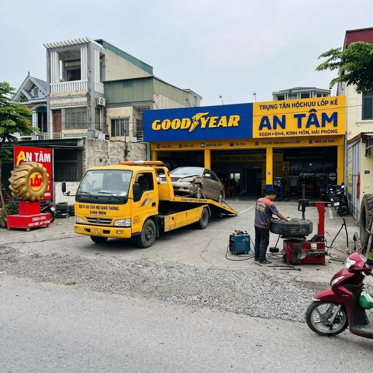 CỨU HỘ XE OTO LÀM LỐP Ô TÔ LƯU ĐỘNG HẢI DƯƠNG