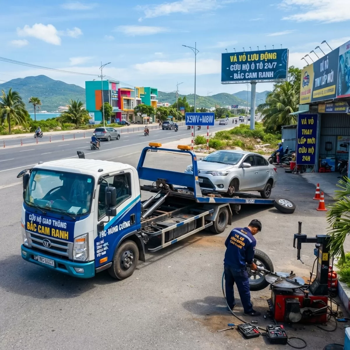 KÍCH BÌNH LÀM LỐP LƯU ĐỘNG CAO TỐC CAM NGHĨA