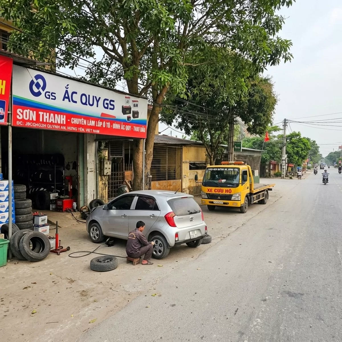 Làm Lốp Cứu Hộ Xe Đông Hưng