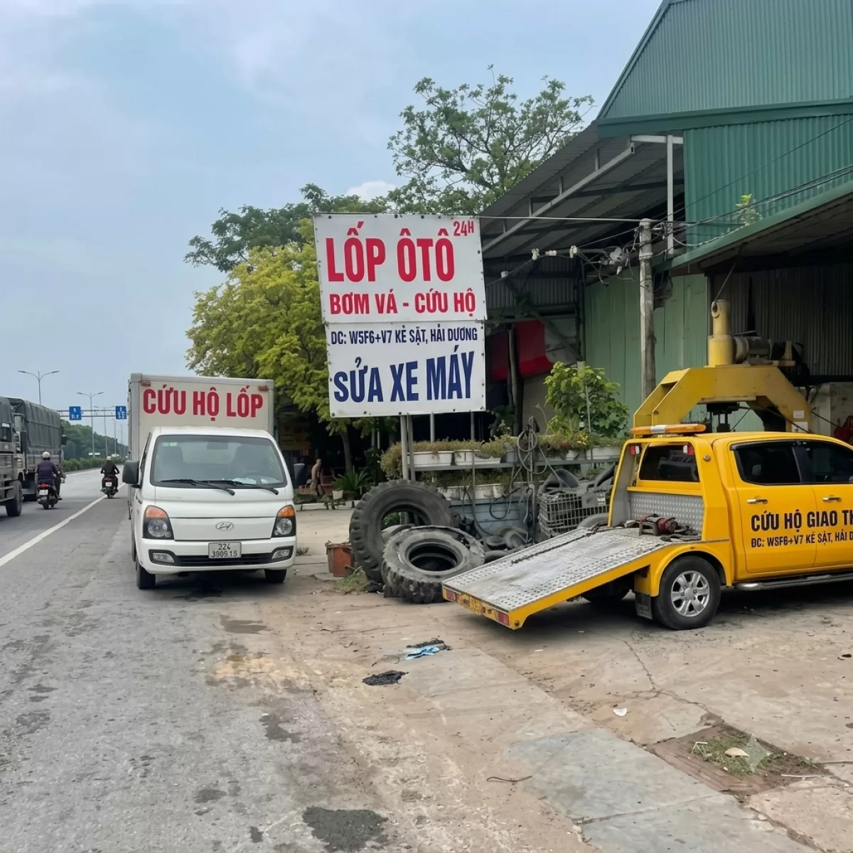 Làm Lốp Lưu Động Cứu Hộ Bình Bình Giang Hai Duong