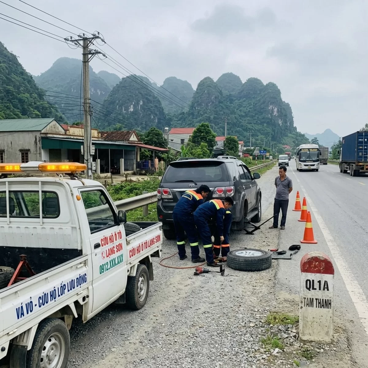 Tam Thanh Lạng Sơn Cứu Hộ Lốp