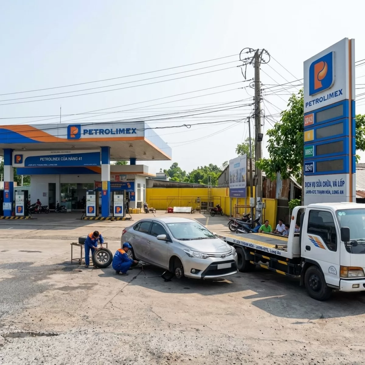 VÁ VỎ CỨU HỘ Ô TÔ LƯU ĐỘNG LONG AN