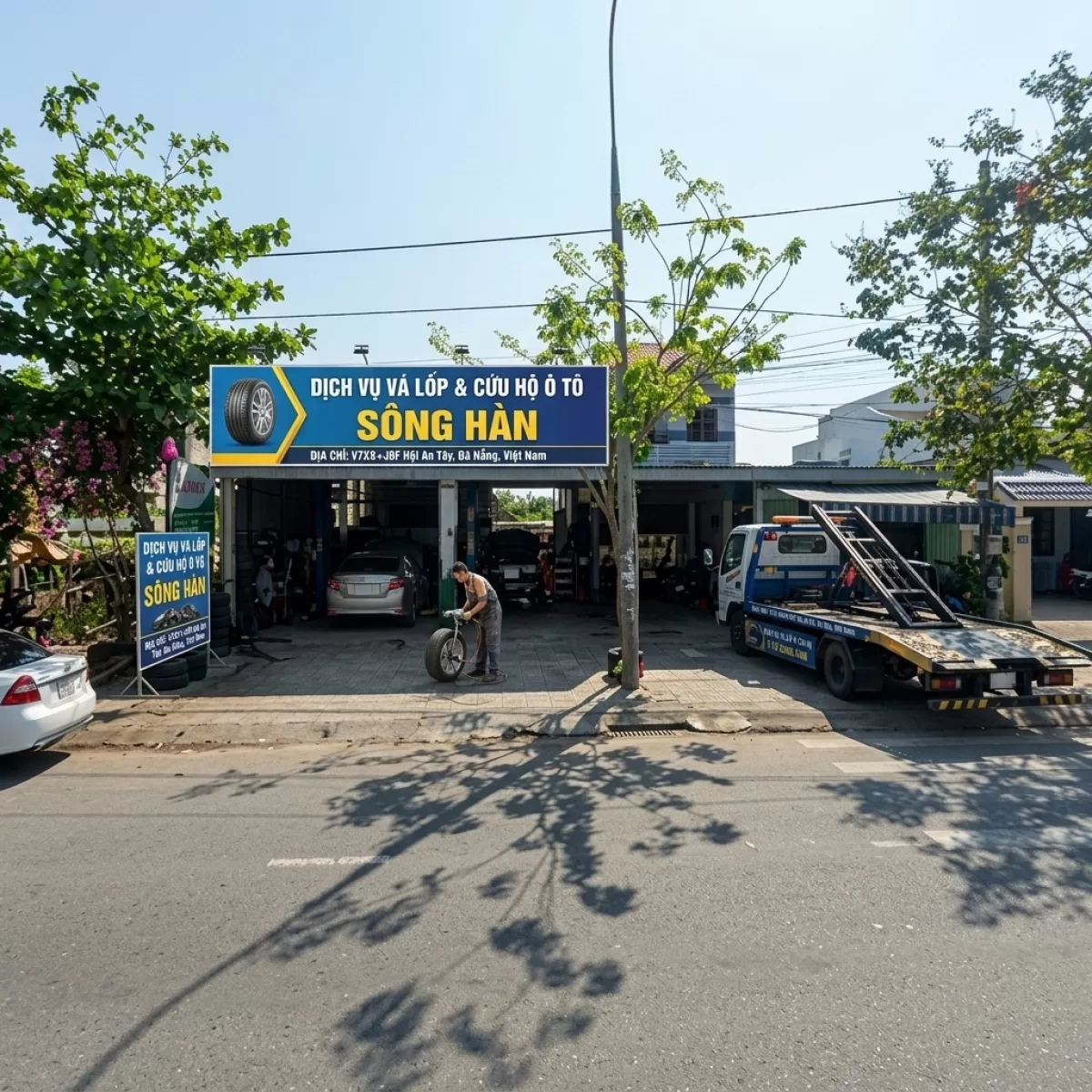 VÁ VỎ LÀM BÌNH ẮC QUY LƯU ĐỘNG CỬA ĐẠI