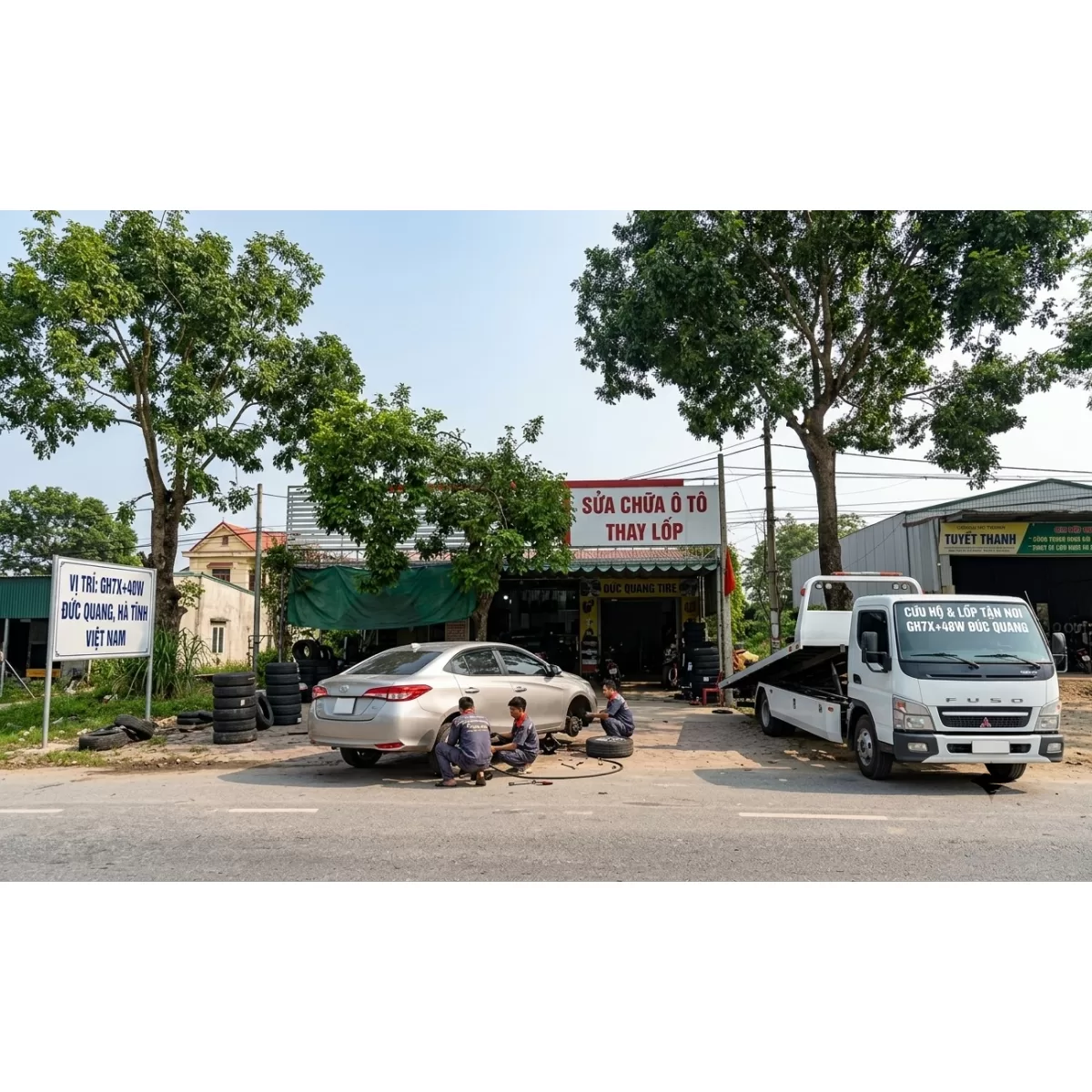 VÁ VỎ LƯU ĐỘNG CÂU BÌNH ẮC QUY ĐỨC THỌ