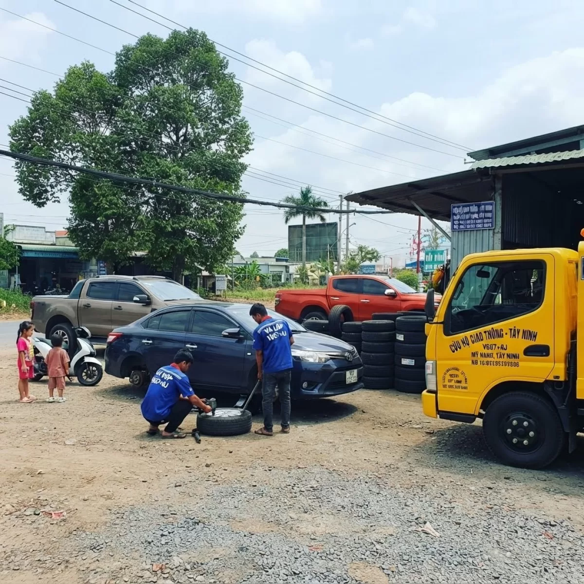 CƯA HÀNG BÁN VỎ CUNG CẤP CÁC LOẠI DỊCH VỤ VỀ Ô TÔ
