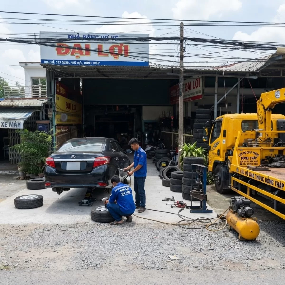 CỬA HÀNG VÁ SĂM CỨU HỘ XUYÊN ĐÊM PHÚ HỰU