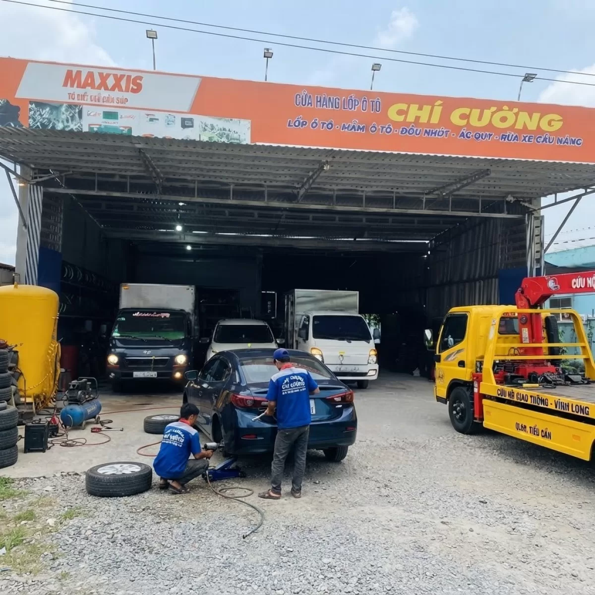 Cửa Hàng Vá Vỏ Cứu Hộ Ắc Quy Trà Vinh Lưu Động 24H