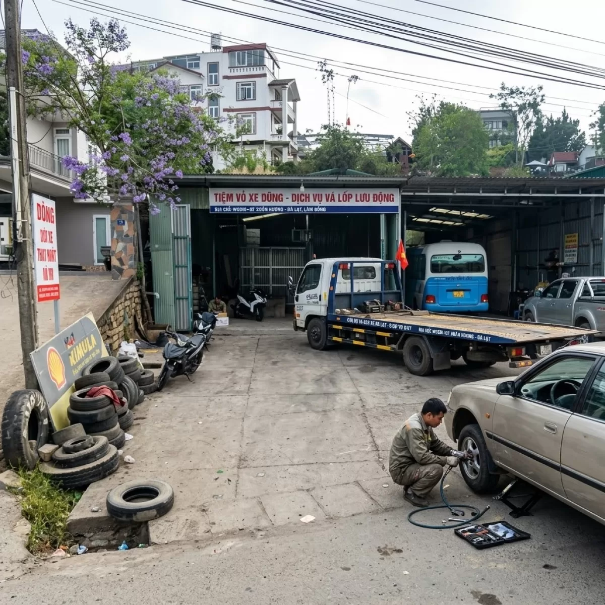 CỨU HỘ XE VÁ VỎ LƯU ĐỘNG KHÔNG NGHỈ