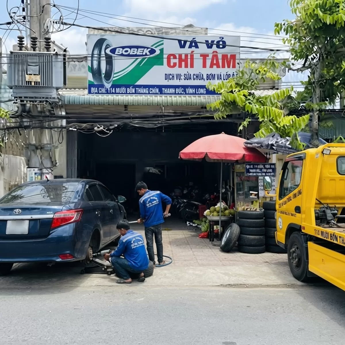 KÍCH BÌNH XE TẢI VÁ VỎ Ô TÔ CON 24/7