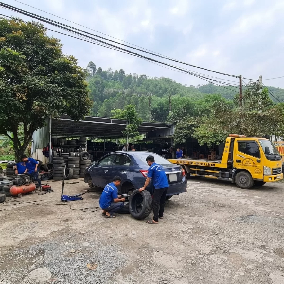 LÀM LỐP CÂU BÌNH ẮC QUY HƯƠNG GIANG 365 NGÀY