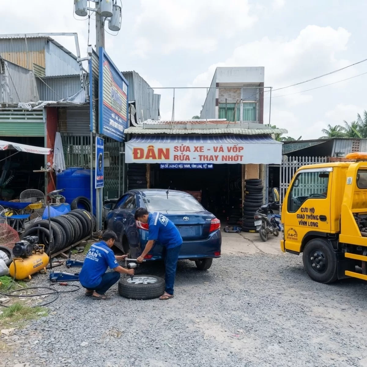 Vá Săm Cứu Hộ Lốp Lưu Động Vĩnh Long Hiếu Thành