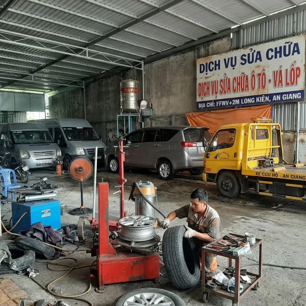 VÁ SĂM CỨU HỘ Ô TÔ MỸ LUÔNG AN GIANG QL80B