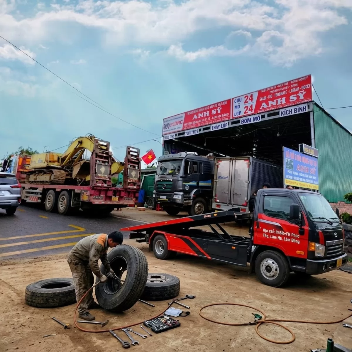 VÁ VỎ VÁ SĂM LƯU ĐỘNG MỌI NƠI LÂM HÀ